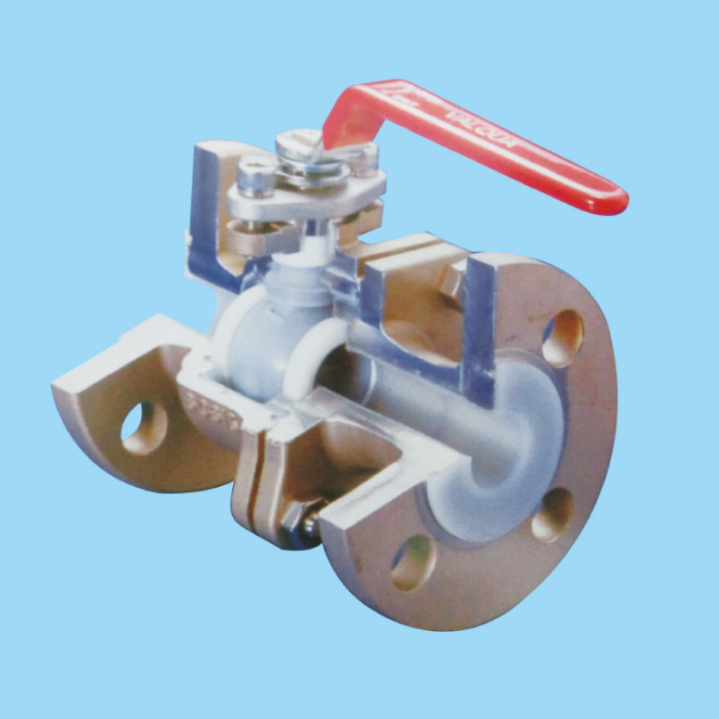 PTFE lined ball valve with PTFE lining